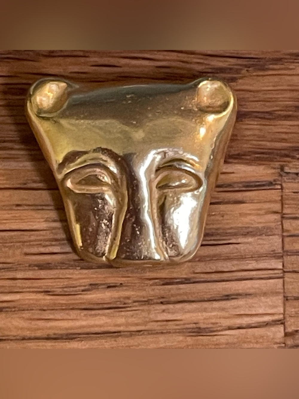 Vintage 1976 MMA Gold-Tone Egyptian Revival Panther Amulet Pin/Pendant